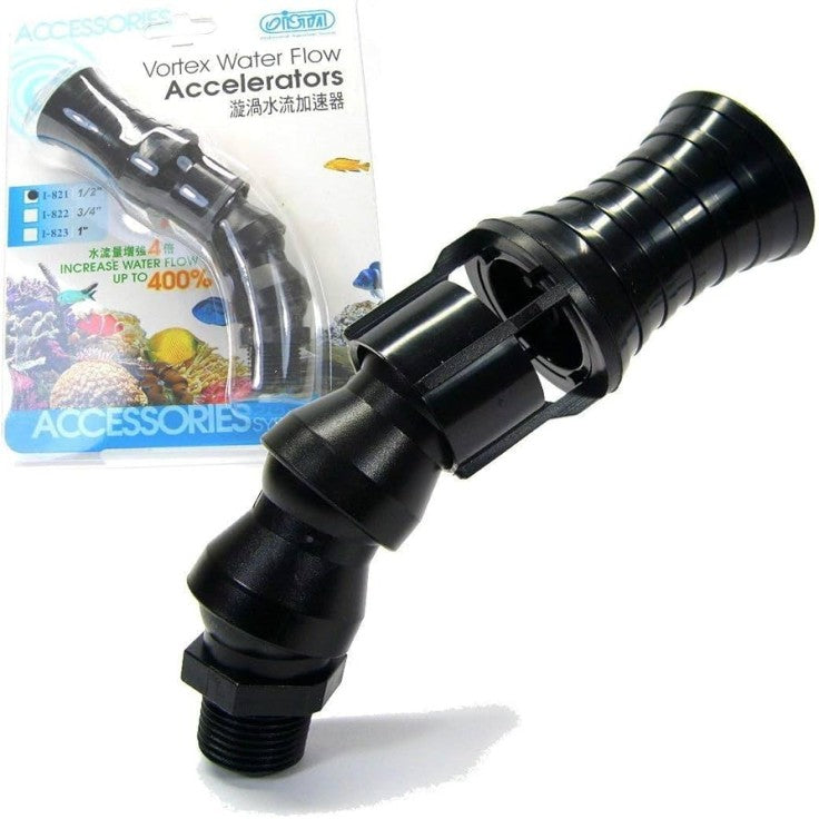 Vortex water flow accelerators
